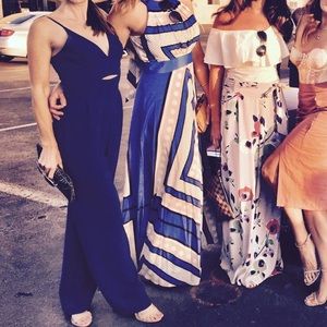 Leith Cobalt Blue Jumpsuit w/ Cut Out - Worn Once